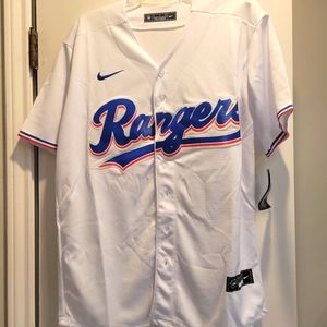 (Rep) Texas Rangers white jersey